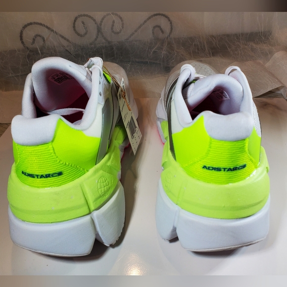 Adidas Women's Adistar CS2 Running Training Shoes White Silver Pink Neon Size 9 - Picture 4 of 12